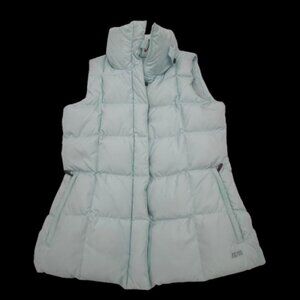 Eddie Bauer Goose Down Puffer Vest Light Blue Jacket Women's Size Small